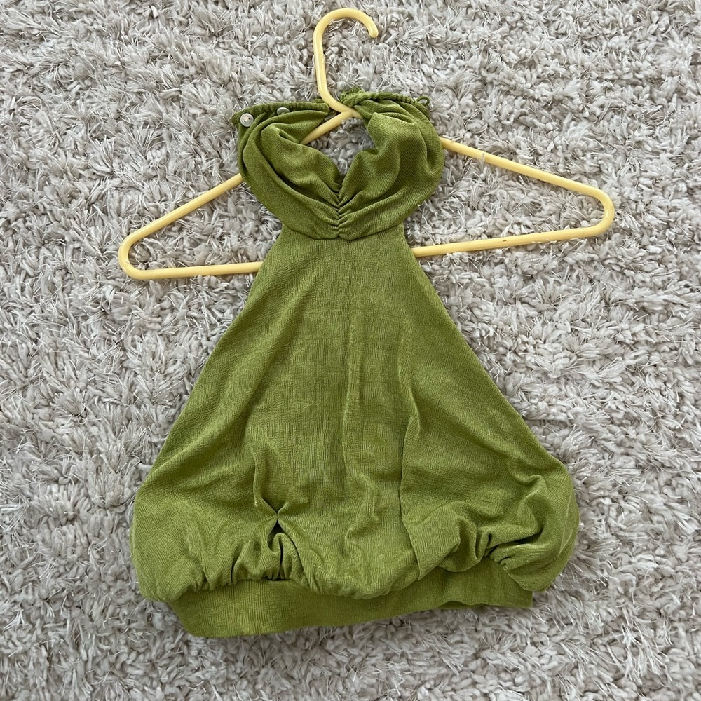 open back high neck top